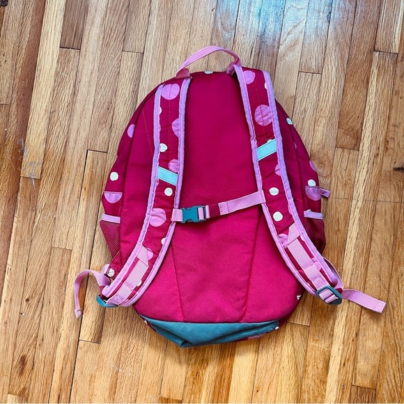 Lands’ End Classmate Girls Pink Polka Dot Initial “CW” Backpack - Picture 3 of 12
